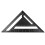 (Noir, 14 inch) Metric Triangular Ruler Aluminum Alloy - Double Scale Square Protractor for Technical Drawing and Engineering 10