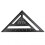 (Noir, 14 inch) Metric Triangular Ruler Aluminum Alloy - Double Scale Square Protractor for Technical Drawing and Engineering 7