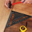 (Noir, 14 inch) Metric Triangular Ruler Aluminum Alloy - Double Scale Square Protractor for Technical Drawing and Engineering 2