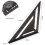 (Noir, 14 inch) Metric Triangular Ruler Aluminum Alloy - Double Scale Square Protractor for Technical Drawing and Engineering 9