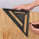 (Noir, 14 inch) Metric Triangular Ruler Aluminum Alloy - Double Scale Square Protractor for Technical Drawing and Engineering 3