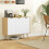 Homcom HOMCOM Modern Sideboard, Storage Cabinet, Accent Cupboard for Kitchen, White 2