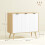 Homcom HOMCOM Modern Sideboard, Storage Cabinet, Accent Cupboard for Kitchen, White 3