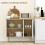 Homcom HOMCOM Modern Sideboard, Storage Cabinet, Accent Cupboard for Kitchen, White 4