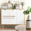 Homcom HOMCOM Modern Sideboard, Storage Cabinet, Accent Cupboard for Kitchen, White 5