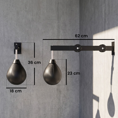 SPORTNOW Wall Mount Speed Bag, Height Adjustable Boxing Speed Bag 2
