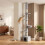 PawHut PawHut Floor to Ceiling Cat Tree, 230-250cm Multi-Level Cat Tower Light Grey 8