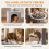 PawHut PawHut Floor to Ceiling Cat Tree, 230-250cm Multi-Level Cat Tower Light Grey 5