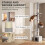 PawHut PawHut Floor to Ceiling Cat Tree, 230-250cm Multi-Level Cat Tower Light Grey 6