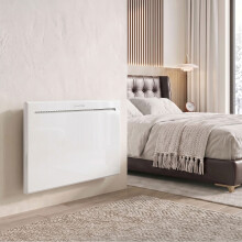 HOMCOM Smart Electric Panel Heater, 1000W Freestanding Wall Mounted, White