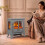 Homcom HOMCOM Free standing Electric Fireplace Stove LED Fire Flame Effect Grey 1