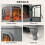 Homcom HOMCOM Free standing Electric Fireplace Stove LED Fire Flame Effect Grey 7