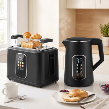 HOMCOM 1.5L 3000W Kettle and Toaster Set with Strix Thermostat, Keep Warm