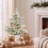 Homcom HOMCOM 3ft Prelit Flocked Christmas Tree with 8 Modes, Remote, Green White 1