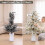 Homcom HOMCOM 4ft Prelit Flocked Christmas Tree with 8 Modes, Remote, Green White 8