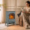 Homcom HOMCOM Electric Log Burner with LED Flame Effect 1000W/2000W 1