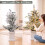 Homcom HOMCOM 3ft Prelit Flocked Christmas Tree with 8 Modes, Remote, Green White 8