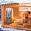 Homcom HOMCOM Electric Log Burner with LED Flame Effect 1000W/2000W 6