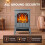 Homcom HOMCOM Electric Log Burner with LED Flame Effect 1000W/2000W 7