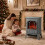 Homcom HOMCOM Electric Log Burner with LED Flame Effect 1000W/2000W 9