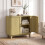 Homcom HOMCOM 80cm Modern Sideboard with 2 Curved Doors and Adjustable Shelf, Oak 2