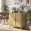 Homcom HOMCOM 80cm Modern Sideboard with 2 Curved Doors and Adjustable Shelf, Oak 8