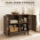Homcom HOMCOM Sideboard with 2 Curved Doors and Adjustable Shelf, Dark Walnut 6