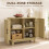 Homcom HOMCOM 80cm Modern Sideboard with 2 Curved Doors and Adjustable Shelf, Oak 6