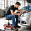 Homcom HOMCOM 135 kg Rolling Mechanic Stool with 40-52 cm Adjustable Height, Black 9