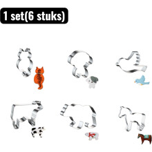 Animal Cookie Cutter Set – 6-Piece Stainless Steel DIY Cake & Cookie Cutters