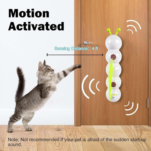 Automatic Caterpillar Cat Toy – Interactive Motion-Sensing Rechargeable Toy 1