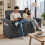 Homcom HOMCOM 2 Seater Sofa Bed, 3-in-1 Convertible Pull Out Sofa Bed, Grey 9