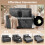 Homcom HOMCOM 2 Seater Sofa Bed, 3-in-1 Convertible Pull Out Sofa Bed, Grey 4