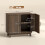 Homcom HOMCOM Sideboard with 2 Curved Doors and Adjustable Shelf, Dark Walnut 3