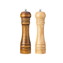 Ensemble de 2 moulins à poivre manuels bicolores de 20 cm avec réglage de la mouture