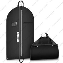 Premium-Kleidersack, atmungsaktive Kleiderschutzhülle für die Aufbewahrung im Schrank Black L