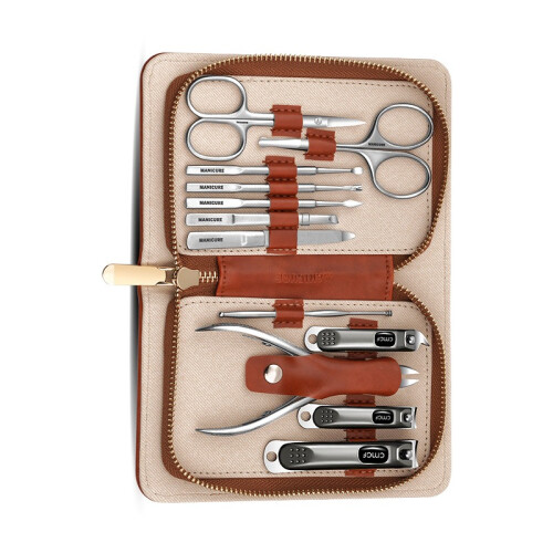 Set Tagliaunghie 12 Pezzi: Kit Professionale per Manicure e Pedicure Brown 2