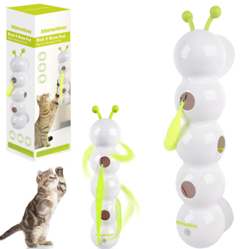 Automatic Caterpillar Cat Toy – Interactive Motion-Sensing Rechargeable Toy