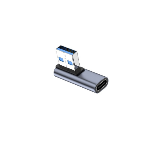 2-Pack Angled USB-C Female to USB-A Male Adapter: Power & Data Transfer 1