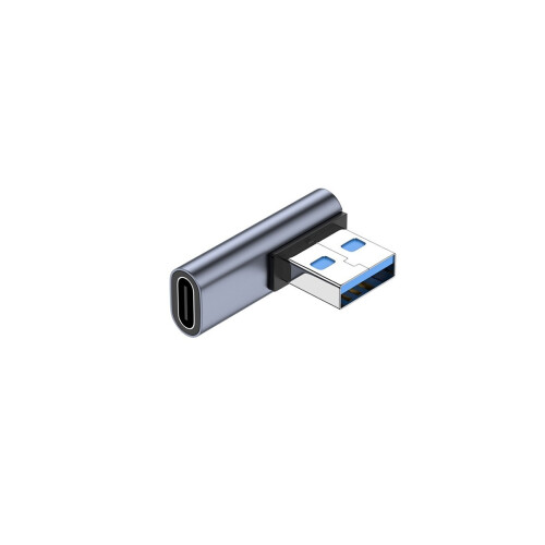 2-Pack Angled USB-C Female to USB-A Male Adapter: Power & Data Transfer 2