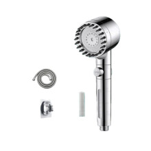 Handbrause Set mit hohem Druck, 3 Modi, 1,5m platzsichere Schlauch und bohrfreie Halterung