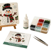 (D) Floral Insect Mosaic Art DIY Kit, Rustic Garden Bloom Craft Set, Handmade Gift Home Decoration