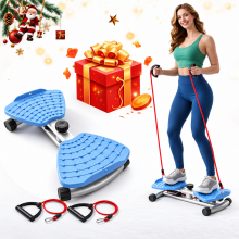 300LBS Waist Twister Board with Resistance Bands, Non-Slip Massage Footplate for Ab, Core, Leg and Glute Home Workouts