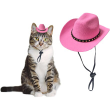Cowboy Pet Hat – Miniature Western Hat for Cats & Small Dogs (Pink)