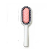 (Pink)Pet Dog Cat Grooming Comb Brush Tool Removes Loose Floating Undercoat Knots Hair