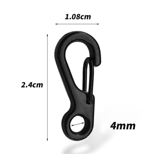3-Pack Mini Tactical Buckle Nyckelring, Aluminiumlegering Karbinhake 1