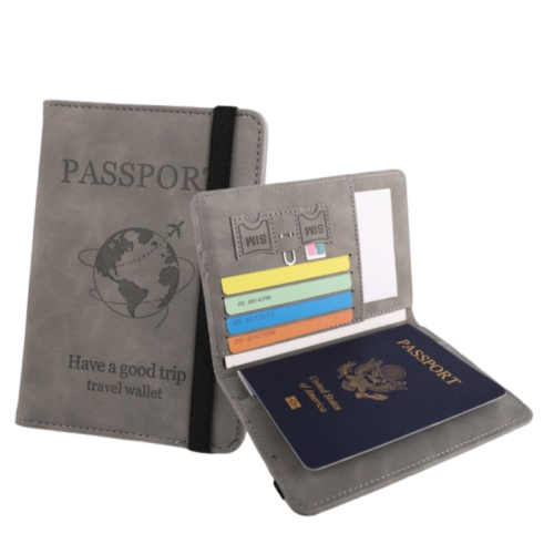 RFID Blocking Passport Holder - Secure Travel Wallet & Document Organizer DarkBlue 2