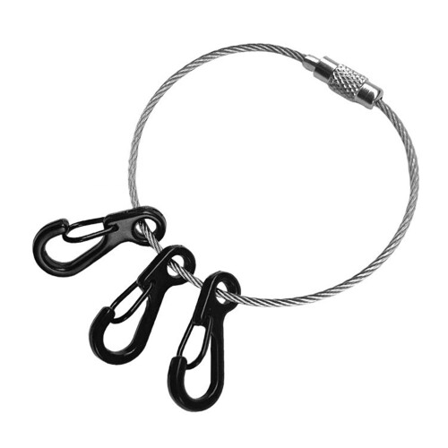 3-Pack Mini Tactical Buckle Nyckelring, Aluminiumlegering Karbinhake 2