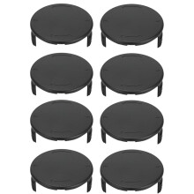Bouchon de bobine compatible avec PARKSIDE pour tondeuse - ABS noir, pack de 8, ajustement précis pour la série PRT 550