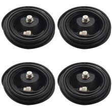 4X Mobiele Auto-Antenne Magnetische Dakmontagebasis 5M 16,4 Ft RG58 Coaxkabel UHF Mannelijk